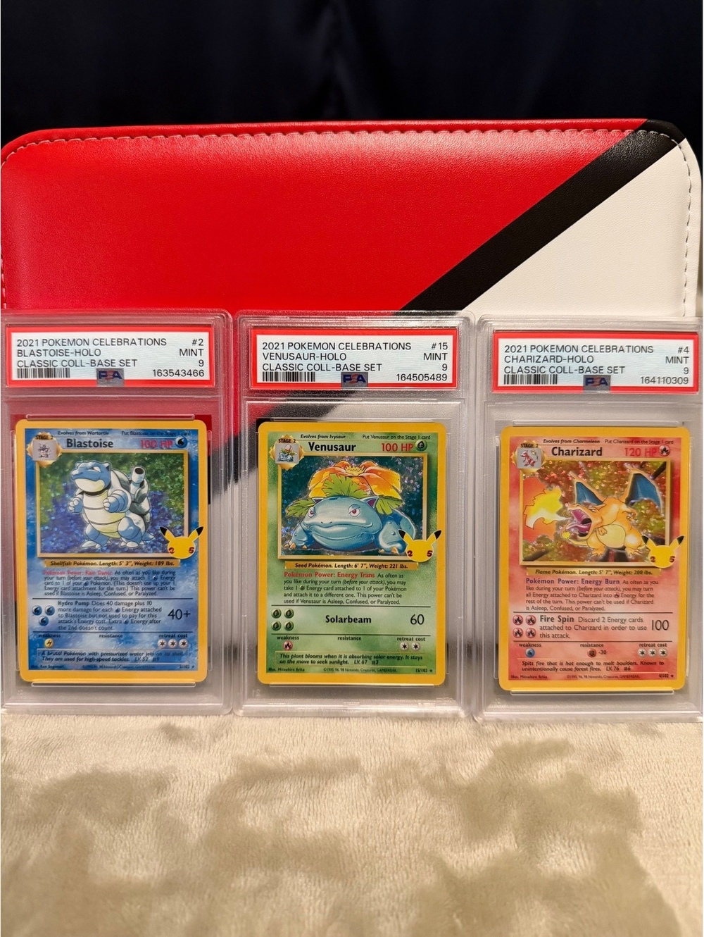 2021 Pokemon Celebration Classic Collection Charizard Venusaur Blastoise PSA Set